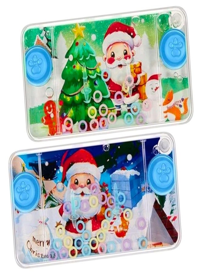 تارا13 لعبة TERA13 المائية لعيد الميلاد، لعبة سانتا كلوز المحمولة التي تعمل بالضغط على زر، لعبة مسلية داخلية محمولة، مناسبة للأعمار من 3 إلى 20 سنة، تصميم شفاف، هدية تذكارية لحفلة سانتا السرية للأطفال (قطعتان) - Image 1